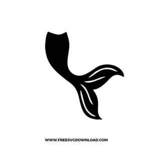 Mermaid Tail Silhouette Free SVG File