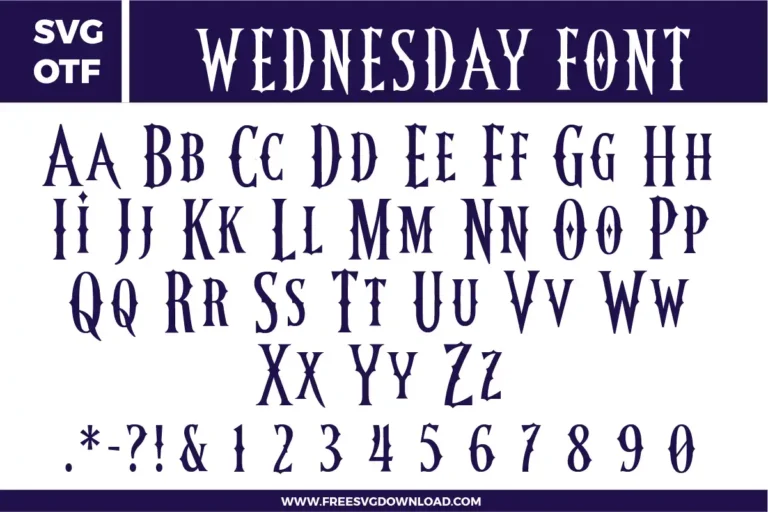 Wednesday Font Free SVG File