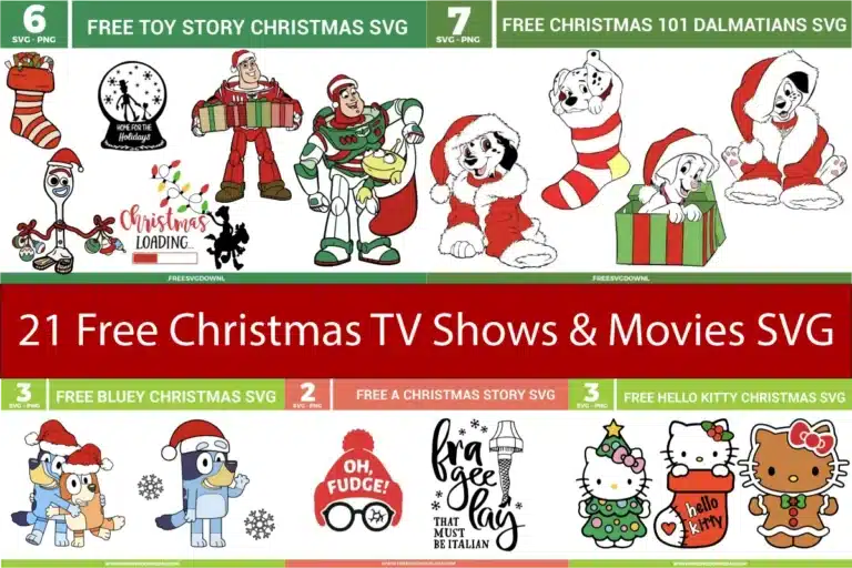 Free Christmas TV Shows And Movies SVG files
