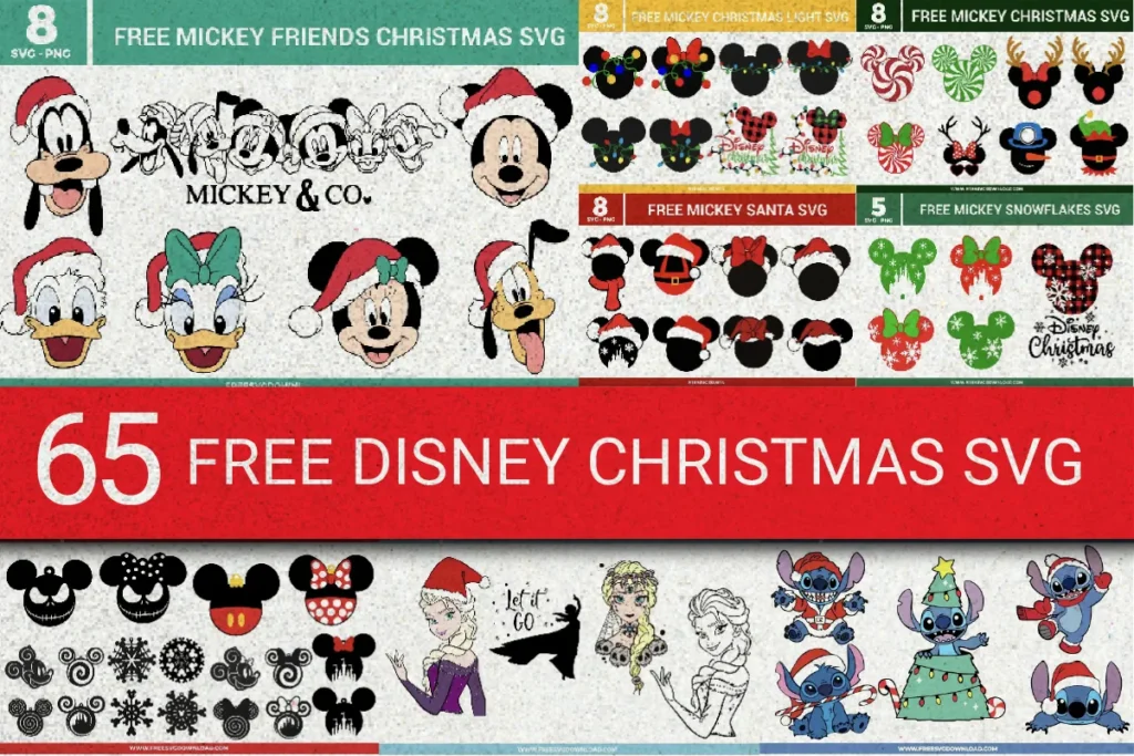 65 Free Disney Christmas SVG