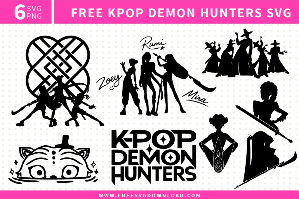 Kpop Demon Hunters Free SVG Files