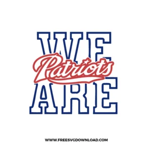 College block font Go Patriots text with football stitching underline vector for sports apparel.
