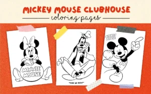 Download Mickey Mouse Clubhouse coloring pages for kids activities, party printables, classroom fun, rainy day crafts, and character-themed creative projects.