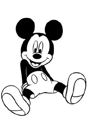 Mickey Mouse riding a speedboat – Mickey Mouse Clubhouse printable coloring sheet