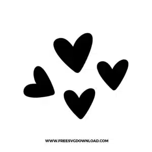 Cute Hearts SVG Cut File