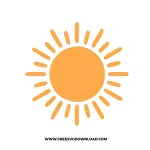 Sun SVG cut file free download for Cricut and Silhouette