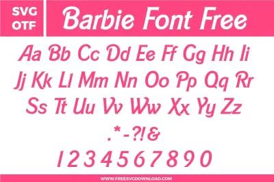 Barbie Font Free SVG File