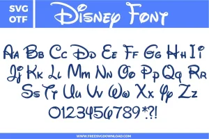 Disney Font Free SVG Files