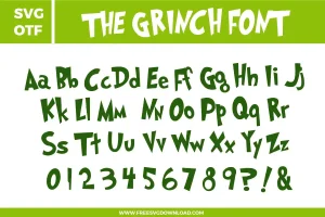 Grinch Font Free SVG Files