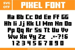 Pixel Font Free SVG File