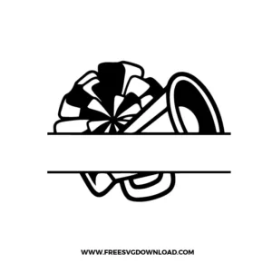Cheer Pom Poms Megaphone Monogram