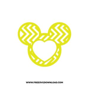 Mickey Monogram Zigzag Yellow