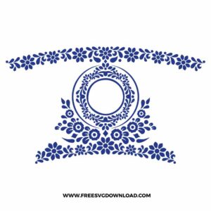 Blue Flowers Starbucks Wrap