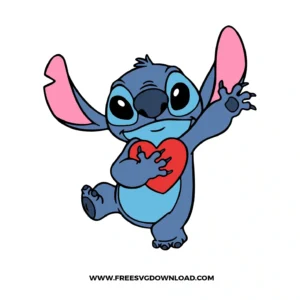 Stitch Red Heart SVG