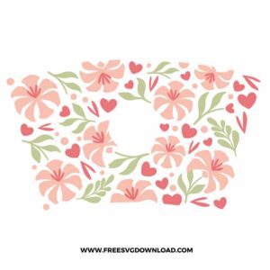 Flowers Heart Starbucks Wrap