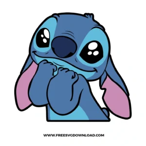 Stitch Shy Cute SVG