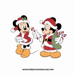 Mickey Minnie Candy Cane