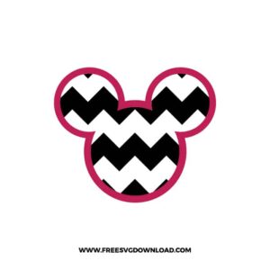 Mickey Head Zigzag Black