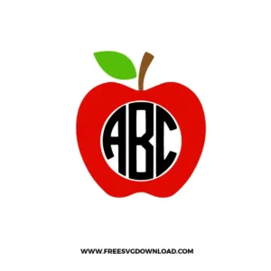 Teacher Apple Monogram
