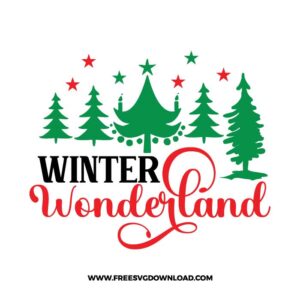 Winter Wonderland Christmas Tree Lettering