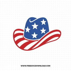 American Flag Cowboy Hat SVG