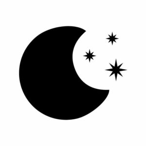 Eclipse Moon and Stars