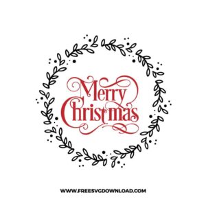 Merry Christmas Leaf Wreath