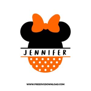 Minnie Mouse Halloween Split Monogram