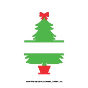 Christmas Tree Split Monogram