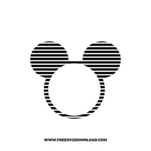 Mickey Monogram Monochrome Lines