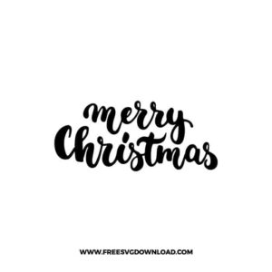 Merry Christmas Rounded Script Lettering