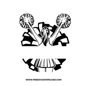 Cheerleader Silhouette Monogram