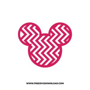 Mickey Head Zigzag Pink