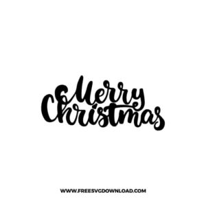 Merry Christmas Compact Script Lettering