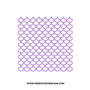 Mermaid Scale Outline Pattern