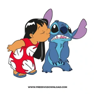 Lilo Kissing Stitch SVG