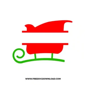 Christmas Sleigh Split Monogram