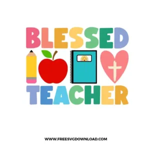 Blessed Teacher with School Supplies