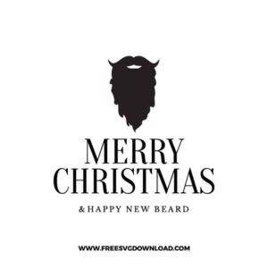 Merry Christmas and Happy New Beard Lettering