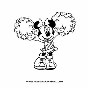 Minnie Cheerleader Outline