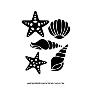 Sea Shells Silhouette