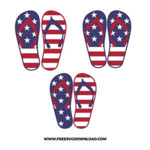 4th of July Flip Flops