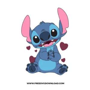 Stitch Love Hearts SVG