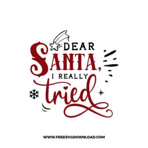 Dear Santa I Really Tried