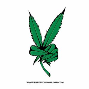 Peace Sign Weed Leaf