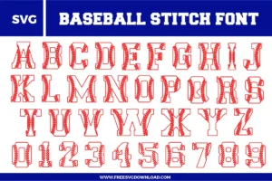 Baseball Stitch Font and SVG File