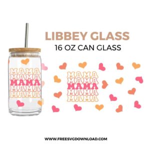 Love Mama Libbey Can Glass