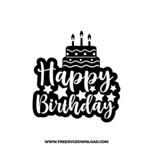 Happy Birthday Cake Topper SVG