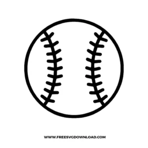 Softball Simple Outline SVG