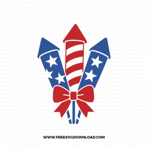4th of July Patriotic Fireworks SVG